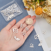   20Pcs 5 Style Mother's Day 201 Stainless Steel & 304 Stainless Steel Pendants STAS-PH0003-97-5