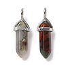 Natural Bloodstone Pointed Pendants G-K329-46P-2