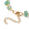 Gemstone Chips Beaded Anklet with 304 Stainless Steel Chains for Women X-AJEW-AN00497-6
