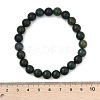 Natural Moss Agate Beaded Stretch Bracelets B072-5-5