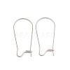 Non-Tarnish 316 Surgical Stainless Steel Hoop Earrings Findings Kidney Ear Wires X-STAS-E009-5-1