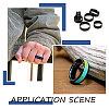12Pcs 6 Size 201 Stainless Steel Grooved Finger Ring Settings STAS-TA0002-15B-8