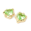 Brass Micro Pave Cubic Zirconia Charms KK-L208-06G-06-3