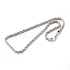 Tarnish Resistant 304 Stainless Steel Rope Chain Necklaces STAS-M174-010P-A-2