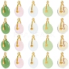 30Pcs 5 Colors Glass Imitation Gemstone Pendants FIND-YW0012-39-2