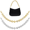 2Pcs 2 Colors CCB Plastic Heart Beaded Bag Handles with Clasps AJEW-CL0005-65-1