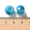 Spray Painted ABS Plastic European Beads KY-G033-01B-05-3