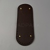 Oval PU Leather Knitting Crochet Bags Nail Bottom Shaper Pad PURS-WH0001-64C-2