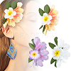3Pcs 3 Colors Cloth Alligator Hair Clips OHAR-CN001-04-1