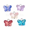 Transparent Baking Paint Glass Pendant PALLOY-JF02340-01-1S-1