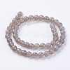 Natural Grey Agate Beads Strands X-G-G580-8mm-08-2