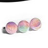 30Pcs Gradient Color & UV Plating Rainbow Iridescent Opaque Resin Beads PW-WG1BD98-09-1