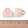 Natural Rose Quartz Pendants G-Q602-01G-05-3