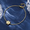 Dog Paw Print 304 Stainless Steel Pendant Necklaces & Bracelets & Stud Earrings Sets for Women SJEW-C004-20G-3