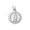 Brass Pave Natural White Shell Pendants KK-S522-06A-P-1