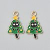 Christmas Cat Theme Alloy Enamel Pendants ENAM-CJC0013-16E-1