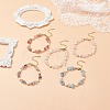 5Pcs 5 Style Natural Mixed Gemstone Chips & Pearl Beaded Bracelets Set for Women BJEW-JB08778-2