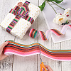 2Rolls 2 Styles Stripe Pattern Printed Polyester Grosgrain Ribbon OCOR-TA0001-37O-5
