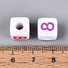 Opaque Acrylic European Large Hole Beads SACR-N020-01A-09-4