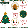 CRASPIRE 6Pcs 3 Colors Christmas Tree with Star Felt Fabric Pendant Decoration HJEW-CP0001-10-4