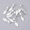 Tibetan Style Alloy Glue-on Flat Pad Bails K0P9R021-2