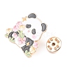 Panda with Tulip Enamel Pins JEWB-L028-02G-04-3