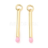 Brass Enamel Pendants KK-G416-36G-03-1