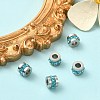 201 Stainless Steel Polymer Clay Rhinestone Inlaid Beads RB-YW0001-11E-2