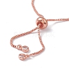Brass Rhinestone Tennis Slider Bracelet Makings KK-E068-VD015-3-4