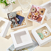 Square Paper Storage Gift Boxes with Clear Visible Window CON-WH0095-64A-5