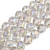 Transparent Electroplate Glass Beads Strands EGLA-N002-34C-B05-1