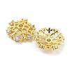 Brass Micro Pave Cubic Zirconia Bead Cap KK-H452-31G-2