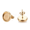 Ion Plating(IP) 304 Stainless Steel Stud Earring Settings STAS-K202-05D-G-1