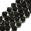 Natural Golden Sheen Obsidian Beads Strands G-I376-C18-01-1