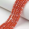 Electroplate Opaque Solid Color Glass Beads Strands EGLA-A034-P6mm-L03-1