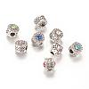 Alloy Rhinestone European Beads MPDL-S042-M-1