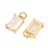 Brass & Glass Pendants KK-Q085-15G-01-2