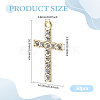 50Pcs Alloy Rhinestone Pendants FIND-ME0002-13G-2