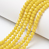 Opaque Solid Color Glass Beads Strands X1-EGLA-A034-P4mm-D04-1