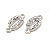 Alloy Connector Charms with Crystal Rhinestone FIND-H039-74P-2
