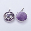 Natural Amethyst Pendants X-G-K234-B13-2