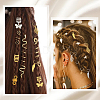 120Pcs 12 Styles Alloy & Iron Dreadlocks Hair Rings Decoration OHAR-SC0001-18B-7