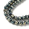 Electroplate Non-magnetic Synthetic Hematite Beads Strands G-L487-C-21-3