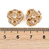 Brass Micro Pave Cubic Zirconia Beads KK-F910-08G-02-3