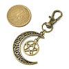 Alloy Moon & Star Pendant Decorations HJEW-JM02181-3