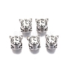 Tibetan Style Alloy European Beads TIBE-S314-102AS-RS-2