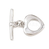Heart Brass Toggle Clasps KK-G548-43P-05-1