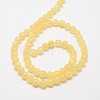 Natural Yellow Jade Bead Strands G-K121-01-10mm-2
