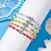 Alloy Tortoise & Glass Seed Braided Bead Bracelet BJEW-JB09750-3