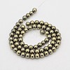 Round Non-magnetic Synthetic Hematite Beads Strands G-D617-4mm-26-2